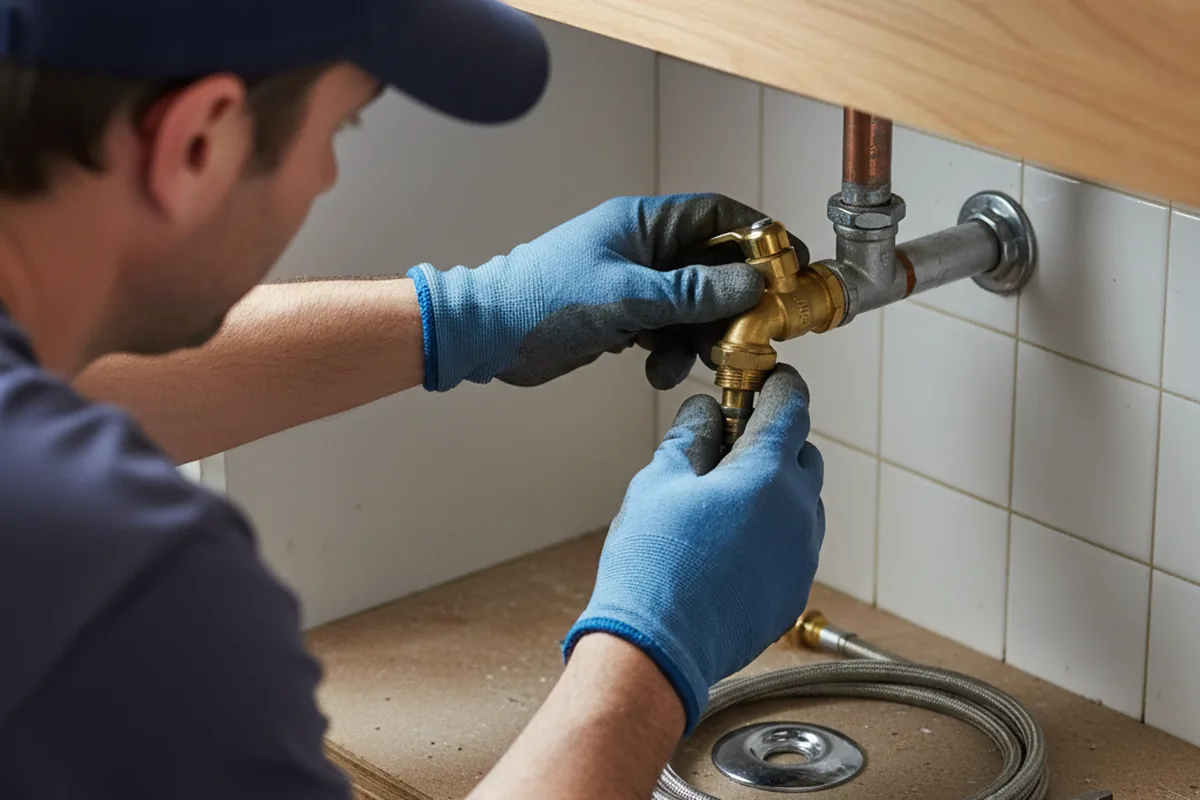 Shutoff valve and fitting work during Well Pump Repair in Colfax